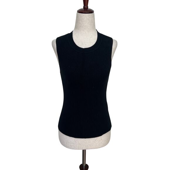 ABERCROMBIE & FITCH Women's Ribbed Tank Top Size S In Black - Picture 1 of 6